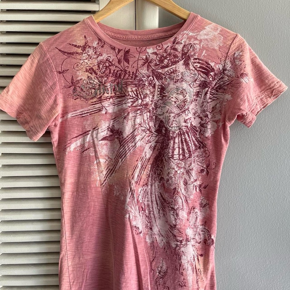Vintage Y2K Sinful Pink Graphic Tee